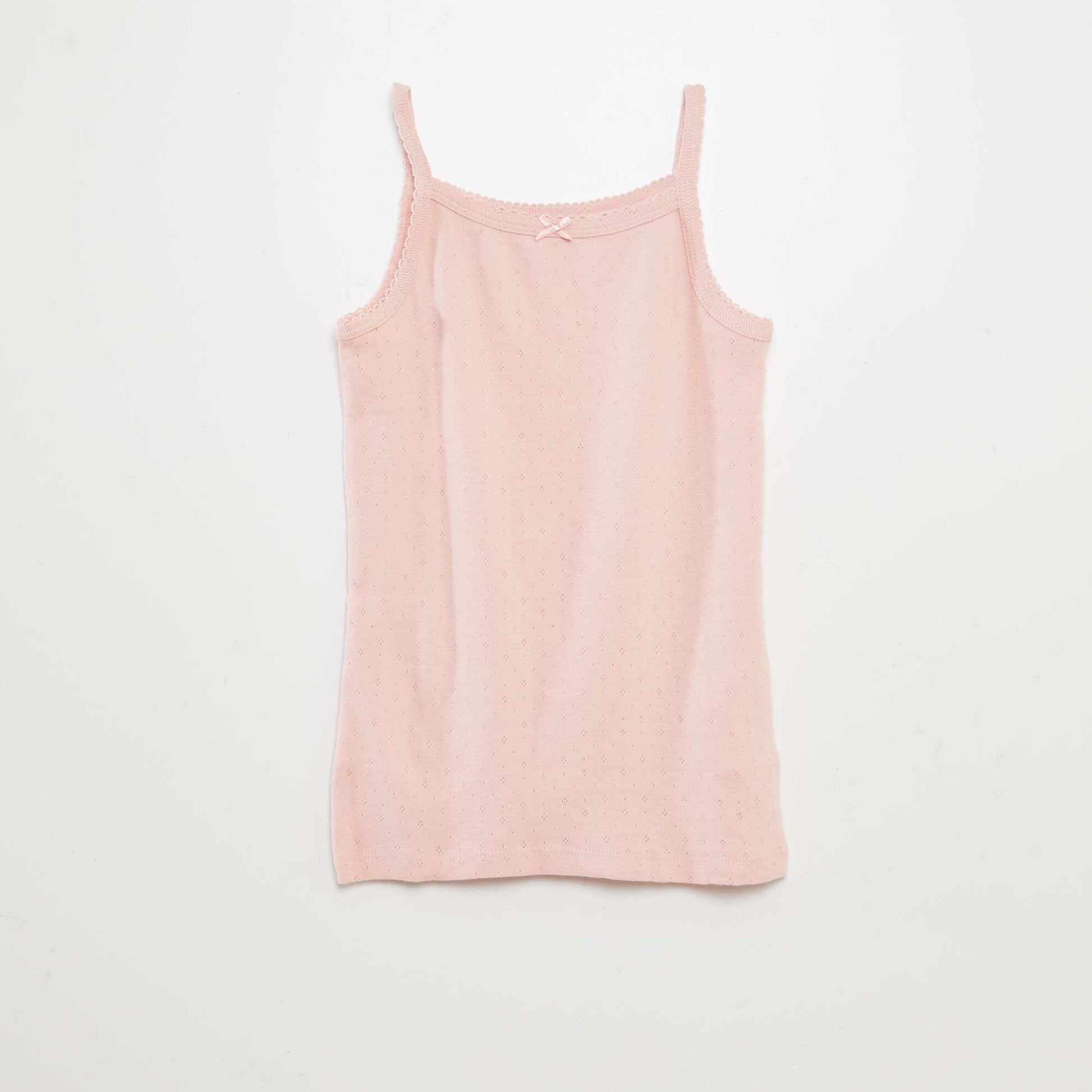 Lot de 3 débardeurs en maille pointelle ROSE