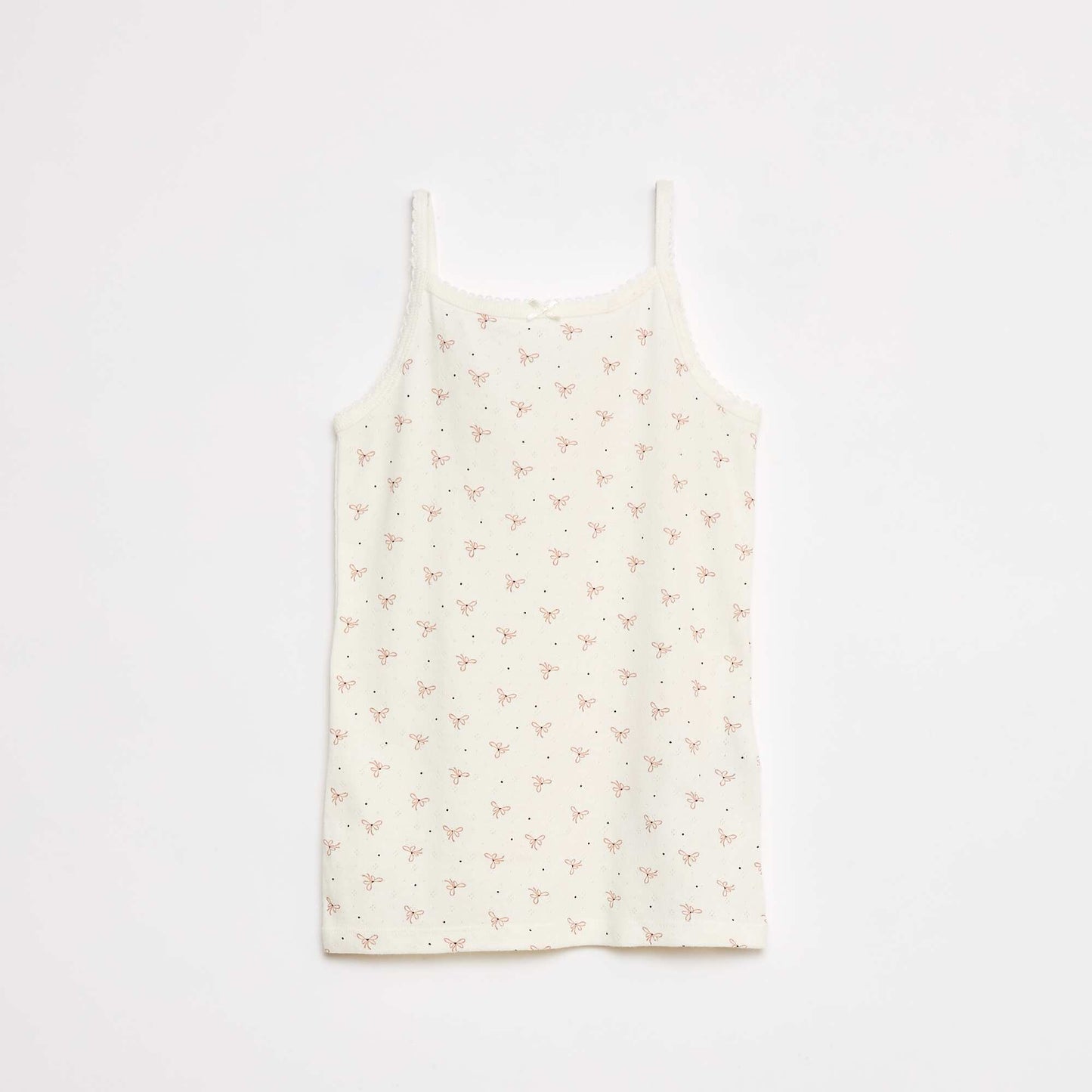 Lot de 3 débardeurs en maille pointelle BLANC