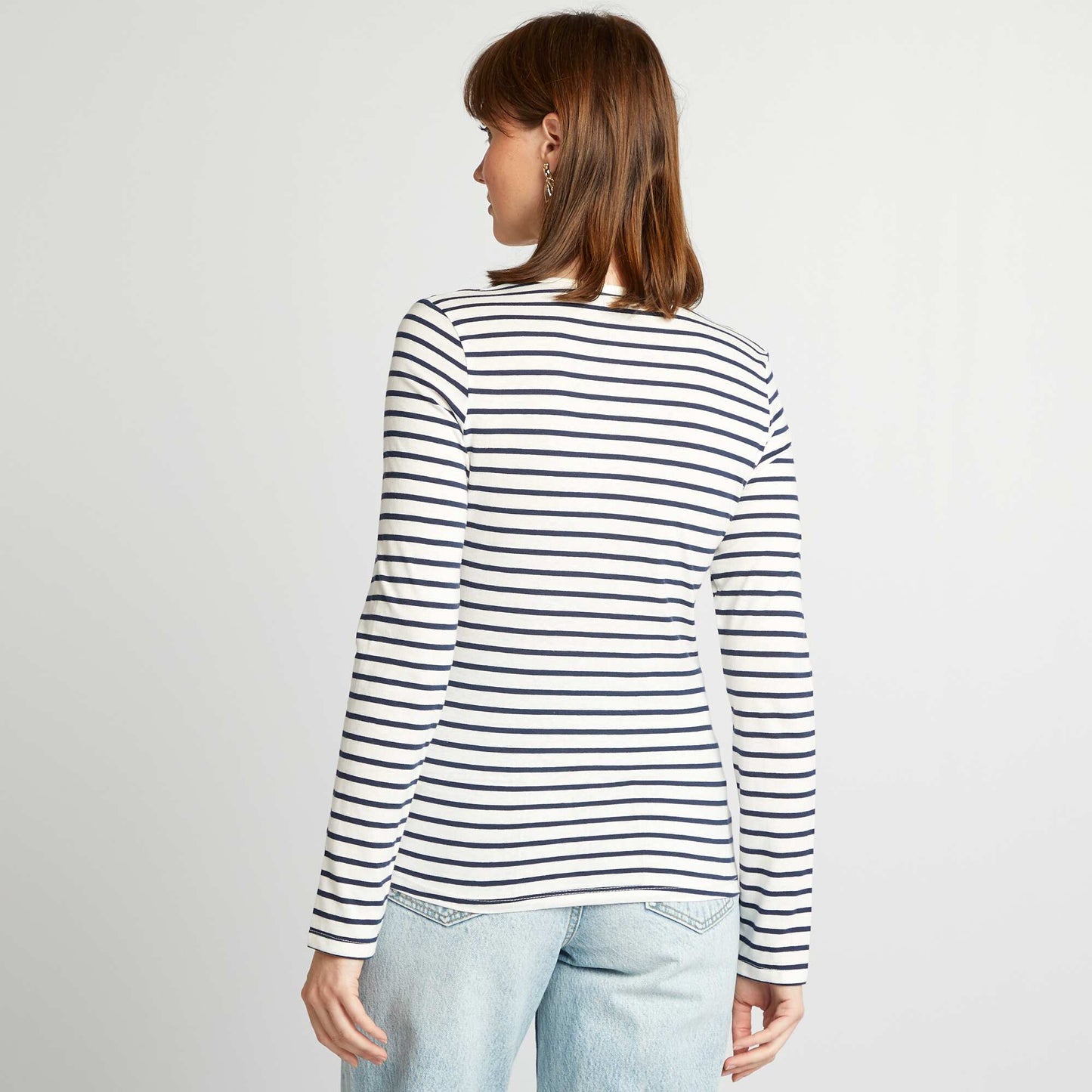 T-shirt en jersey à manches longues BLANC