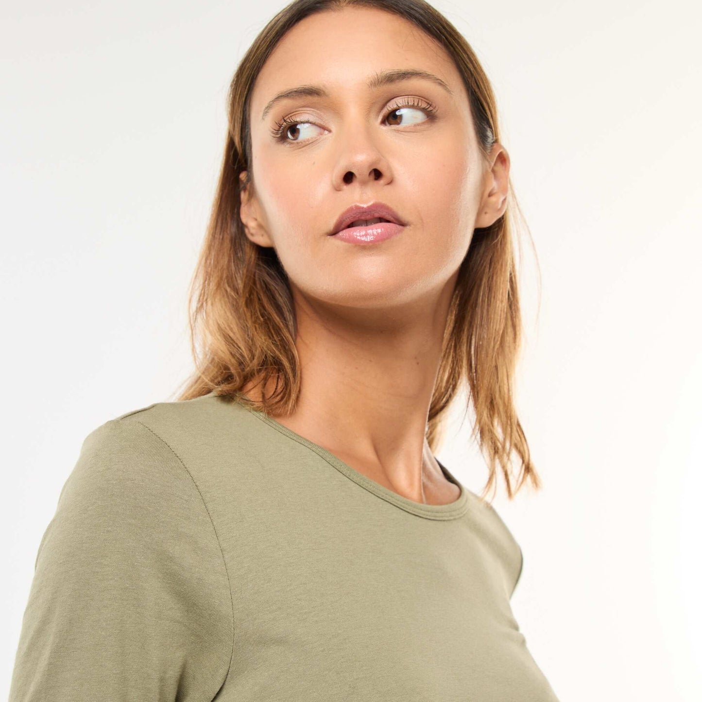 T-shirt en jersey à manches longues KAKI