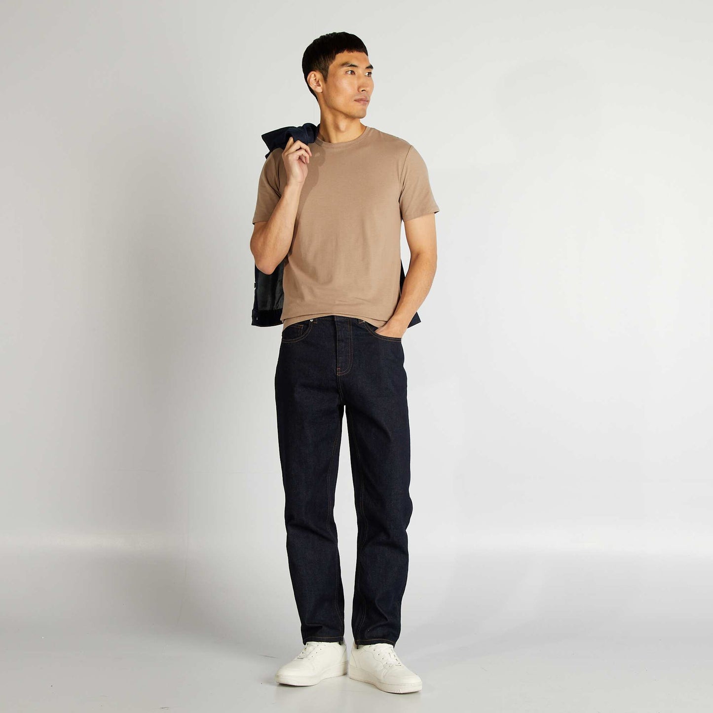 Tee-shirt uni - Slim fit BEIGE