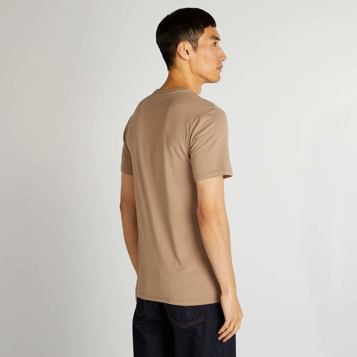 Tee-shirt uni - Slim fit BEIGE