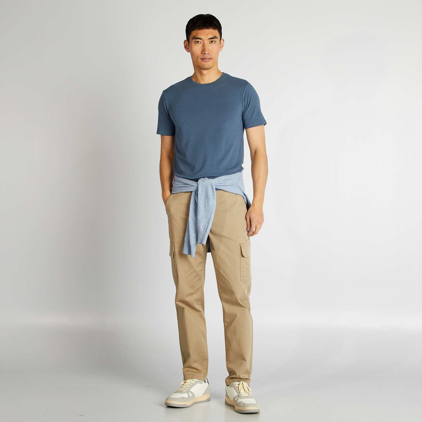 Tee-shirt uni - Slim fit BLEU