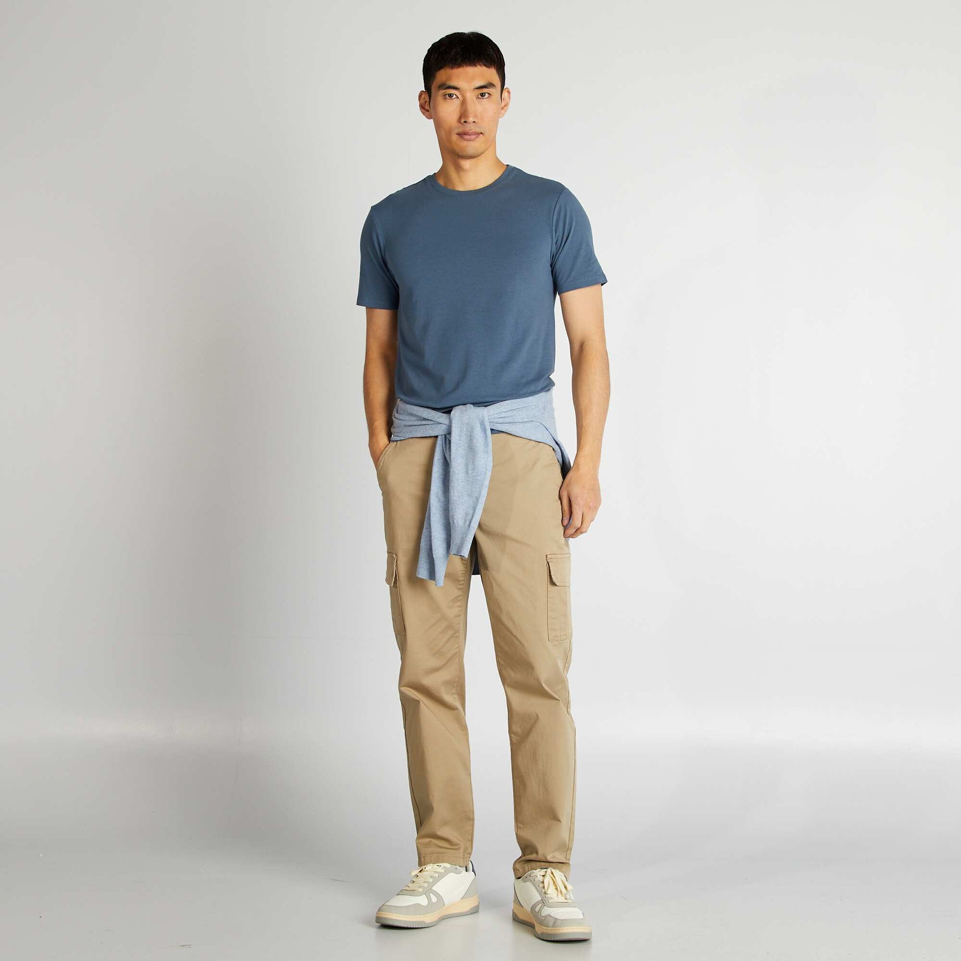 Tee-shirt uni - Slim fit BLEU