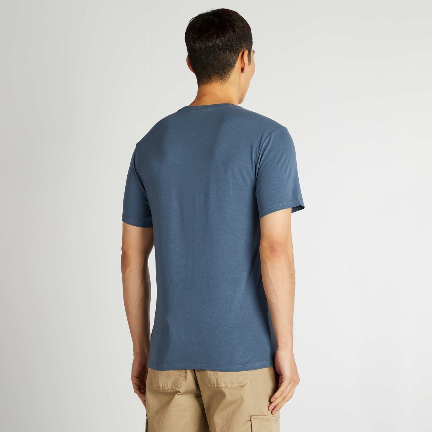 Tee-shirt uni - Slim fit BLEU