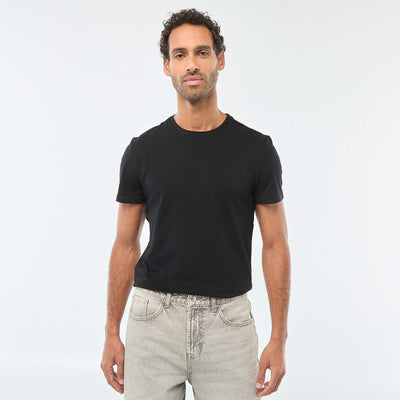 Tee-shirt uni - Slim fit NOIR