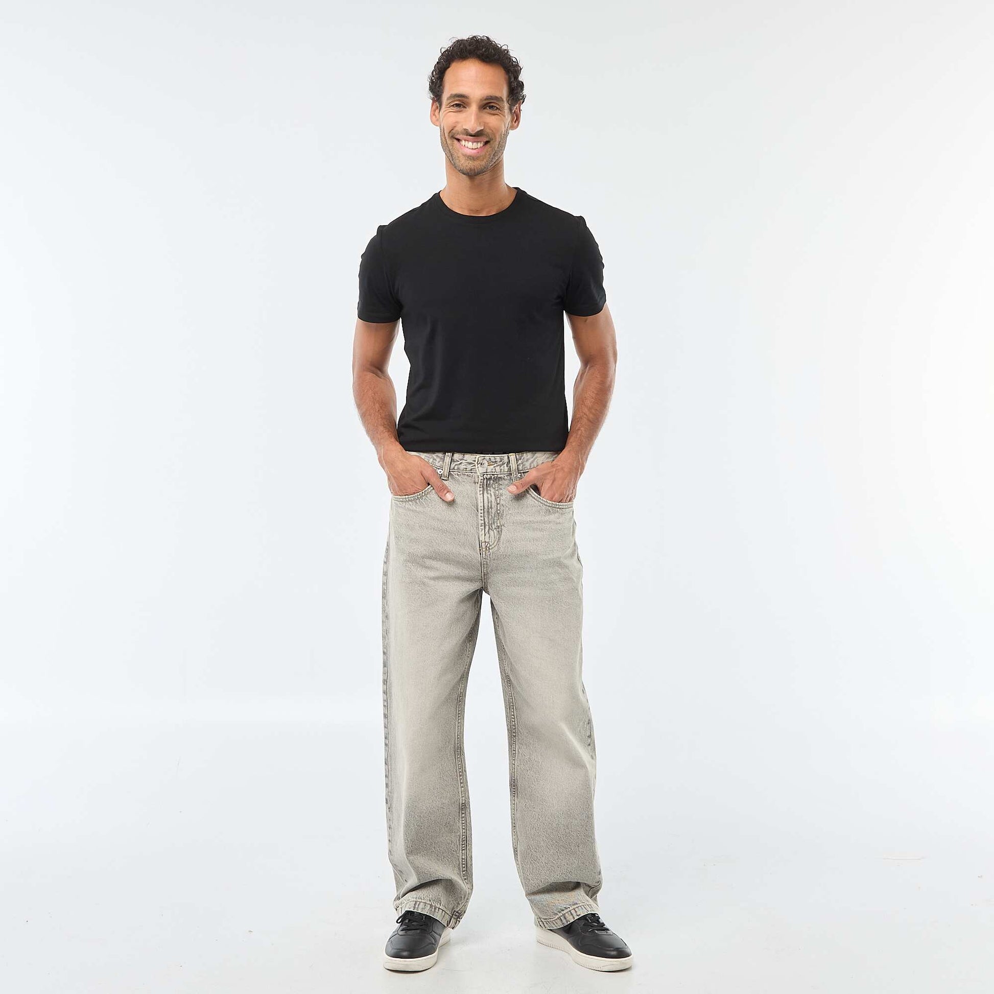 Tee-shirt uni - Slim fit NOIR