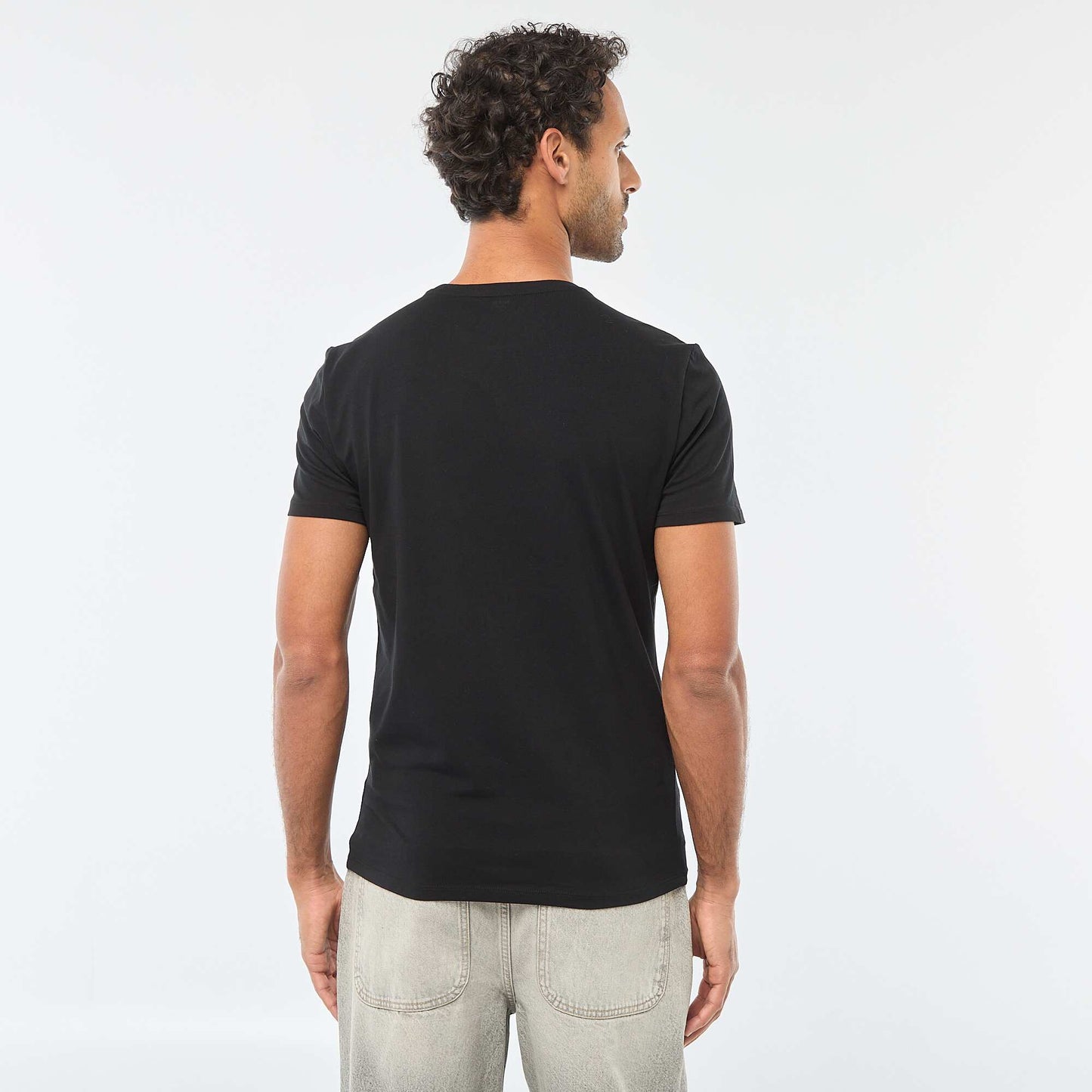 Tee-shirt uni - Slim fit NOIR