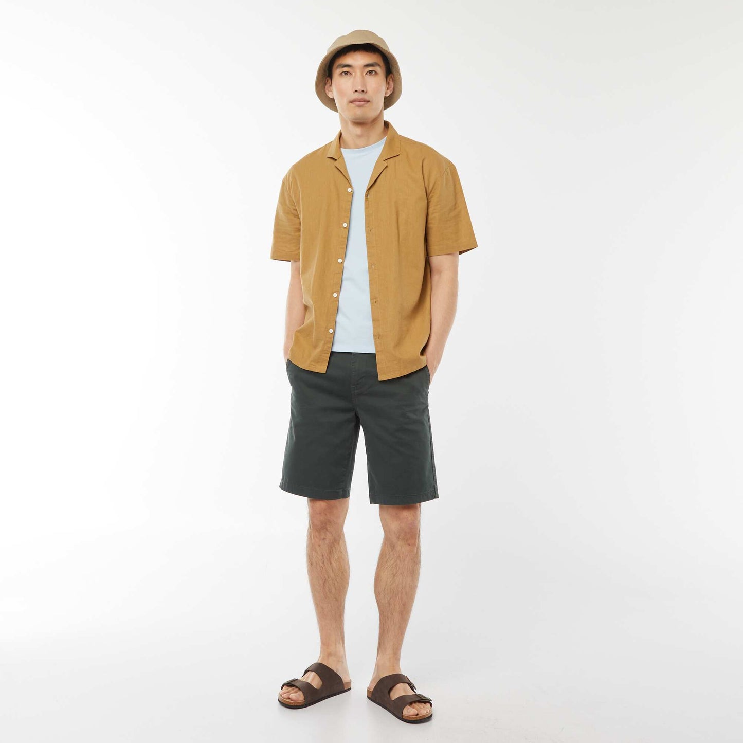Tee-shirt uni - Slim fit BLEU