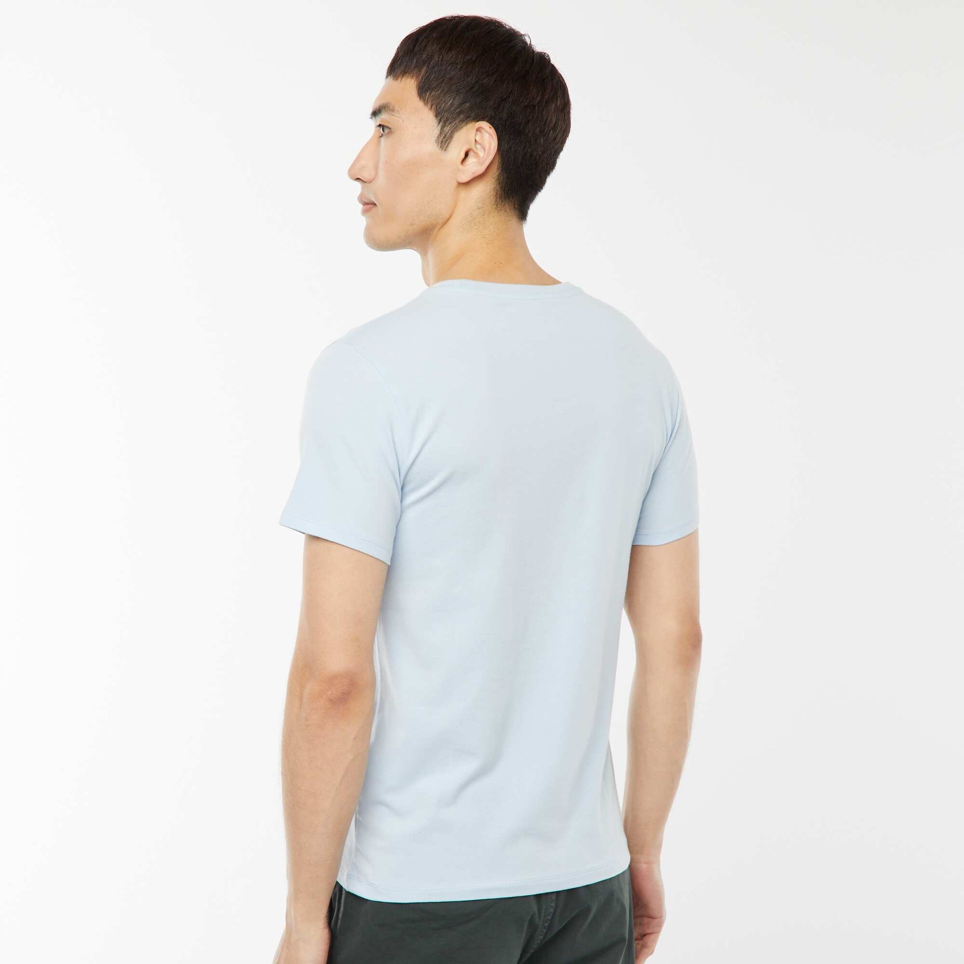 Tee-shirt uni - Slim fit BLEU
