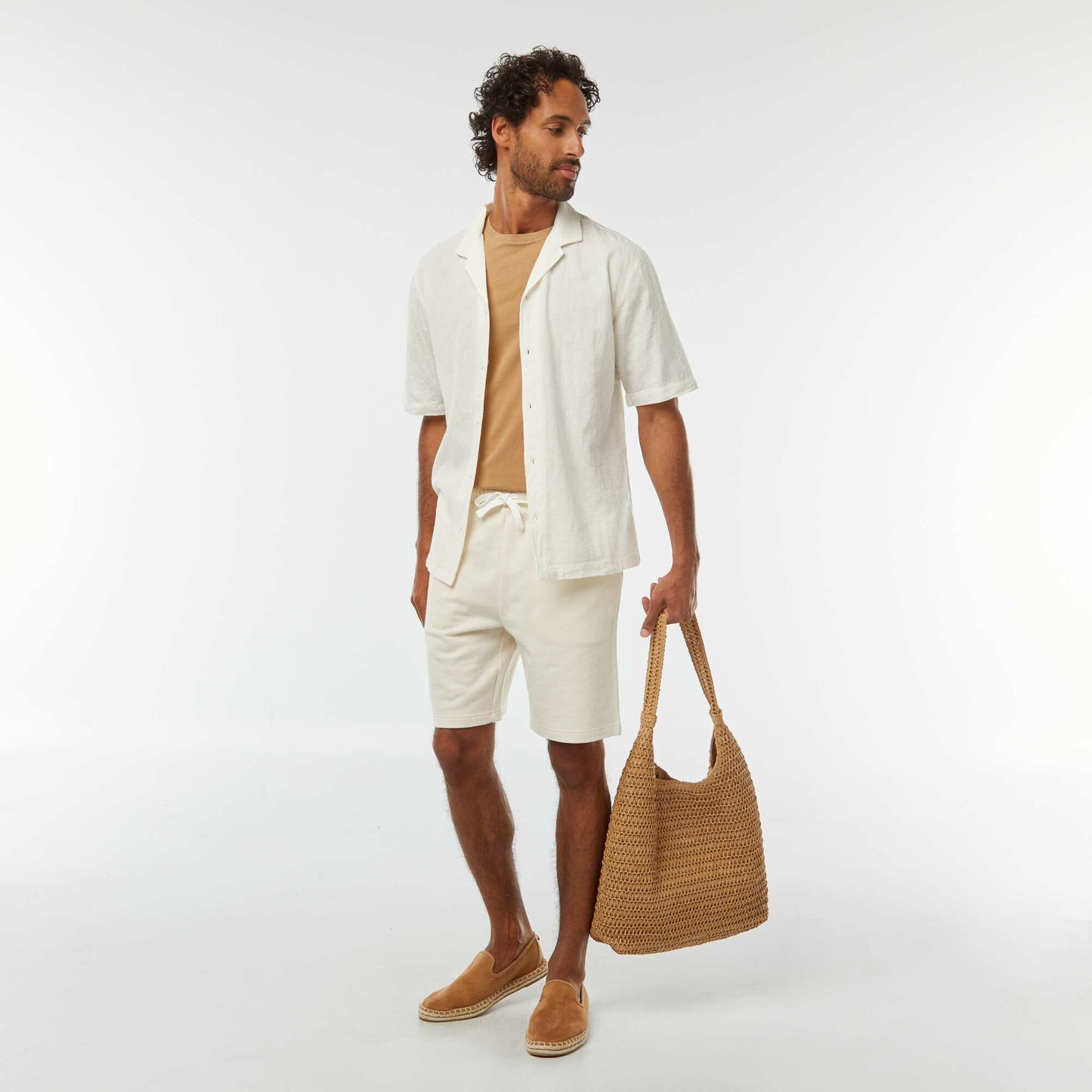 Tee-shirt uni - Slim fit BEIGE