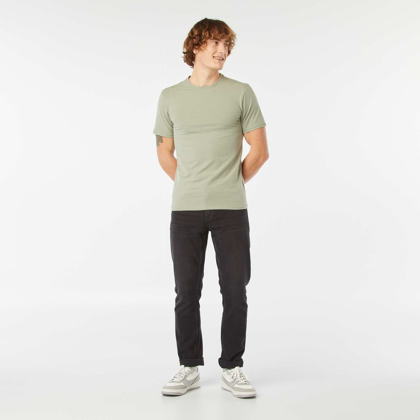 Tee-shirt uni - Slim fit VERT