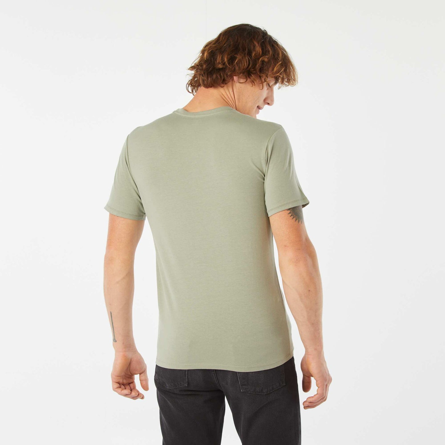 Tee-shirt uni - Slim fit VERT