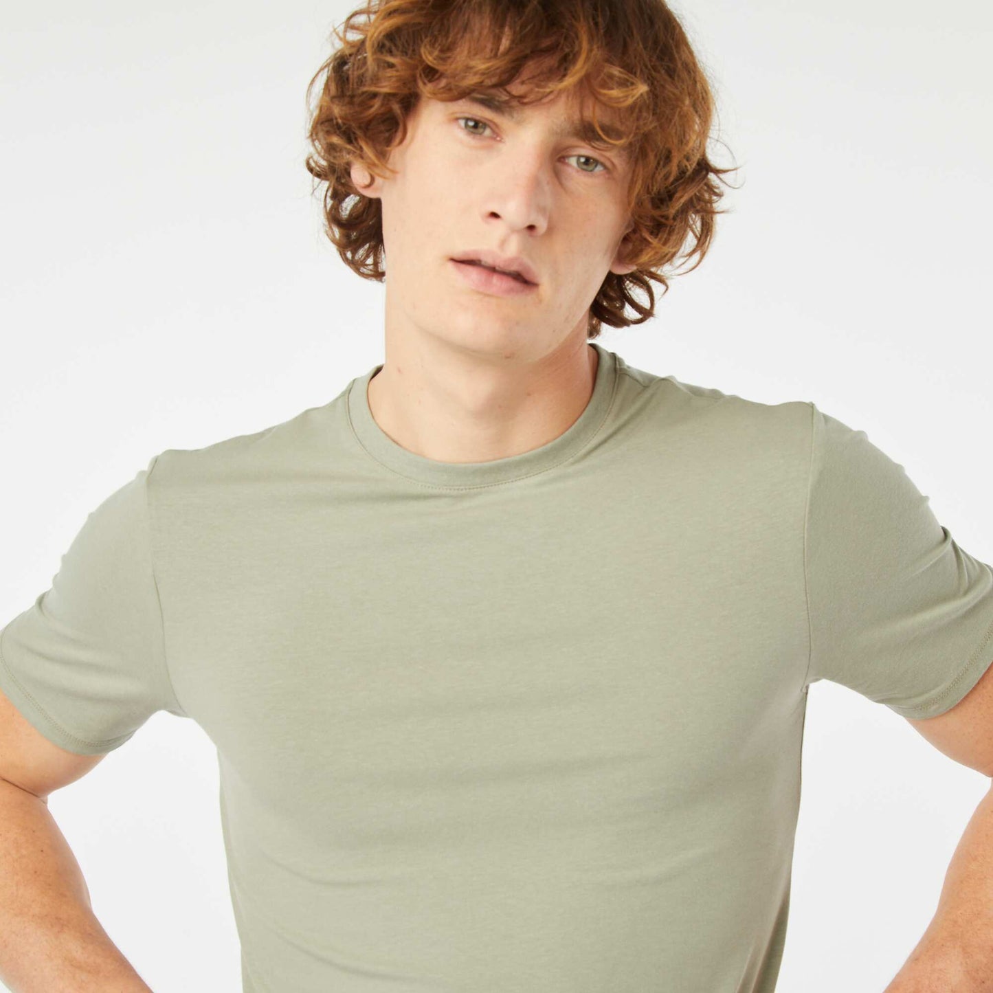 Tee-shirt uni - Slim fit VERT