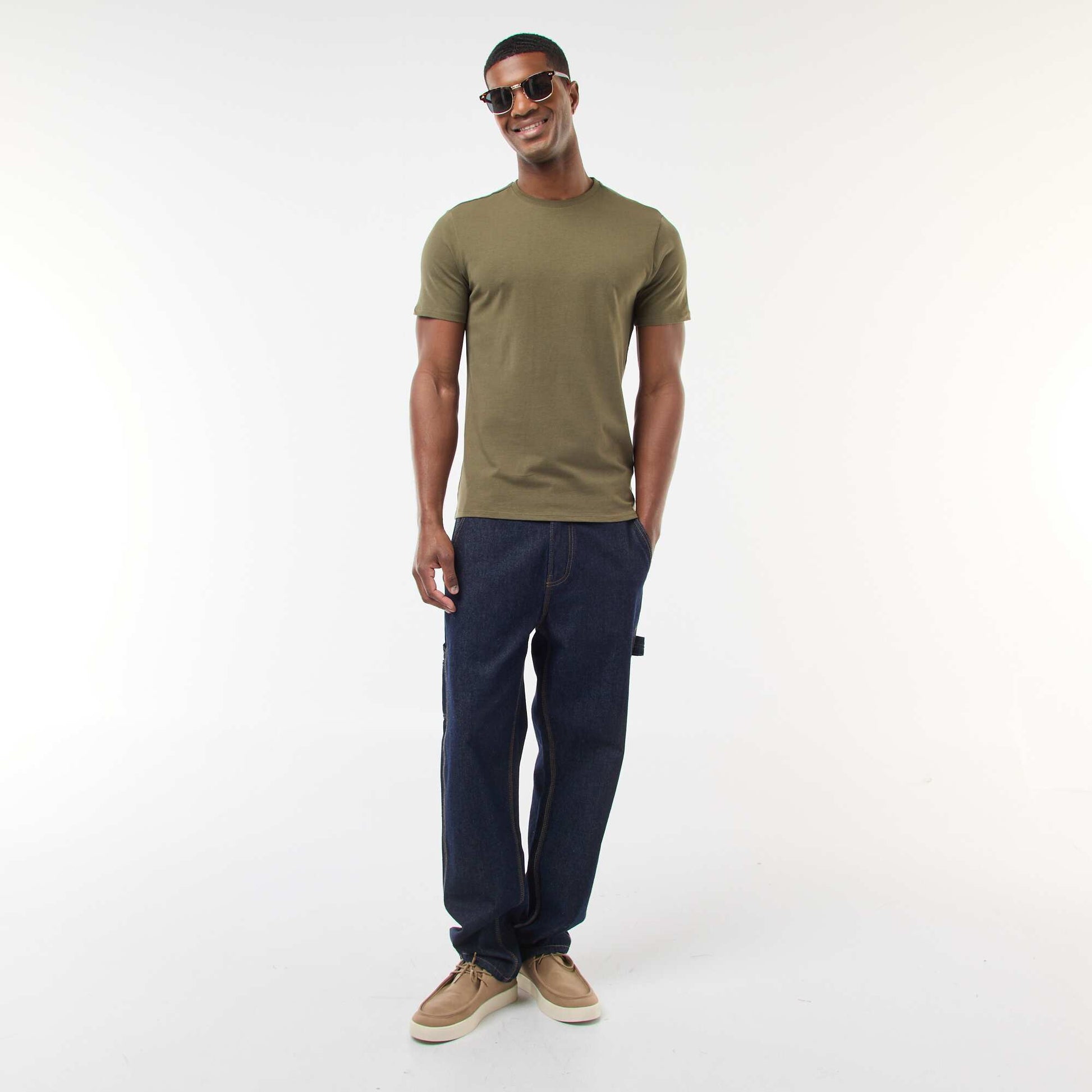 Tee-shirt uni - Slim fit KAKI