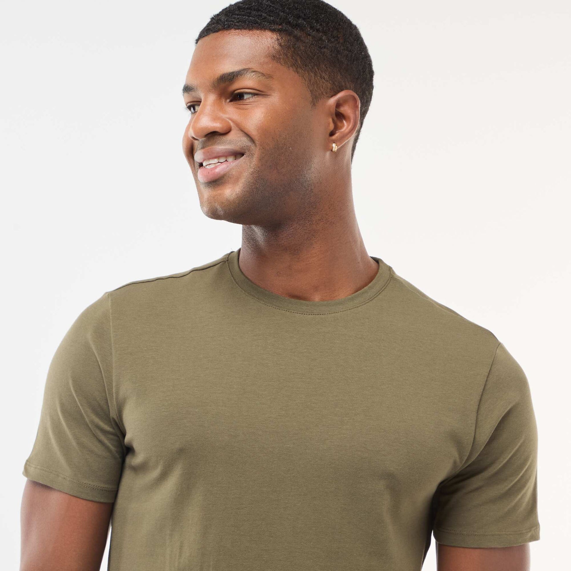 Tee-shirt uni - Slim fit KAKI