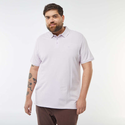 Polo en coton à contrastes LILAS