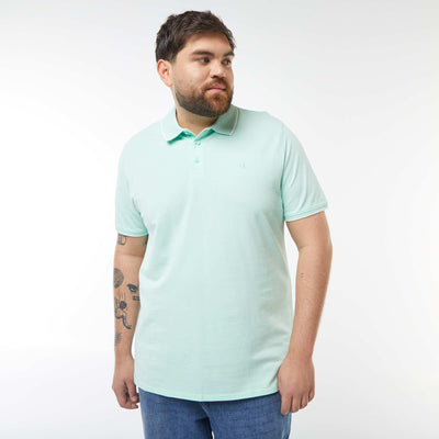 Polo en coton à contrastes VERT CLAIR