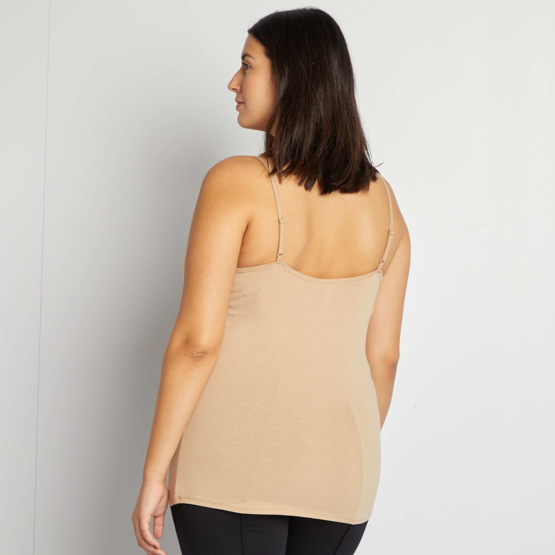 Débardeur à fines bretelles BEIGE