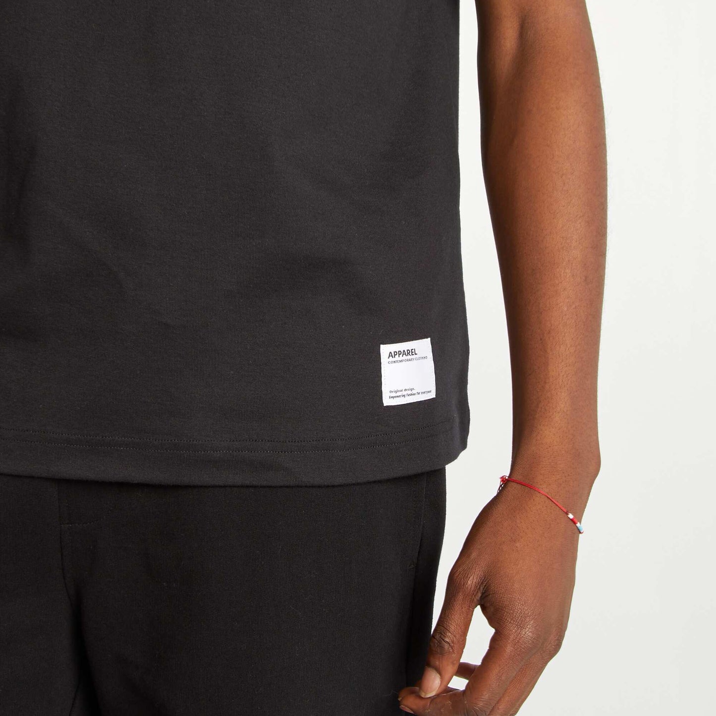 T-shirt col rond en coton NOIR