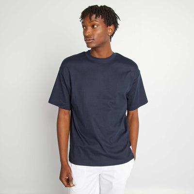 T-shirt col rond en coton MARINE