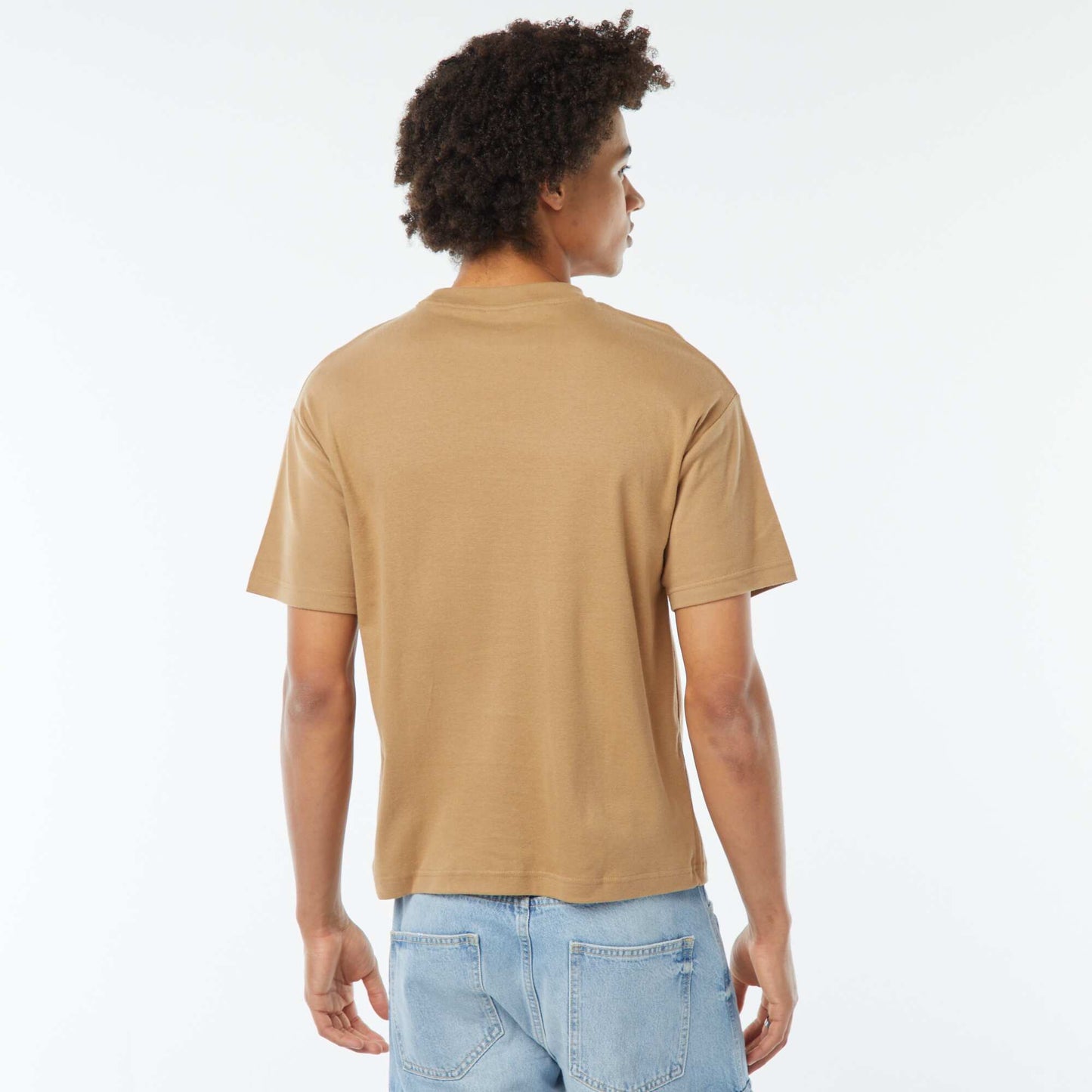T-shirt col rond en coton CAMEL
