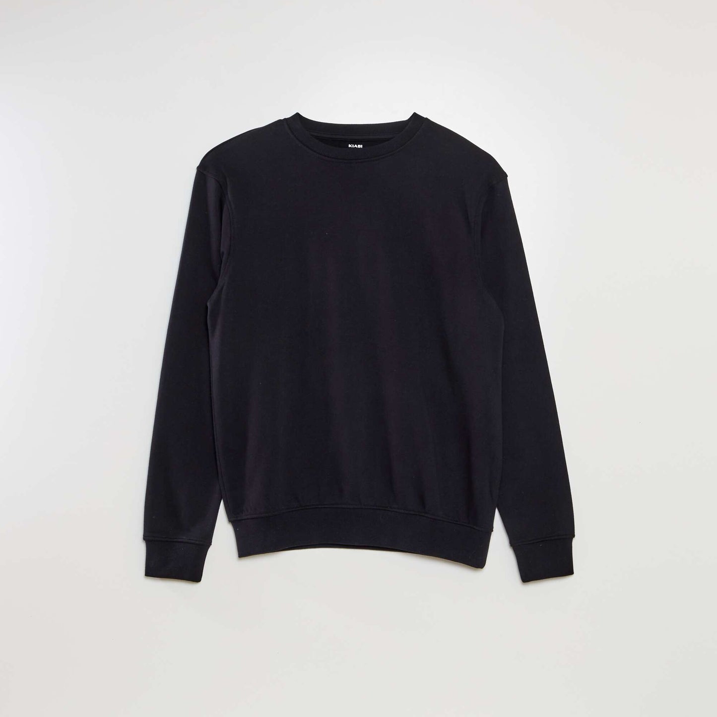 Sweat uni en molleton léger NOIR