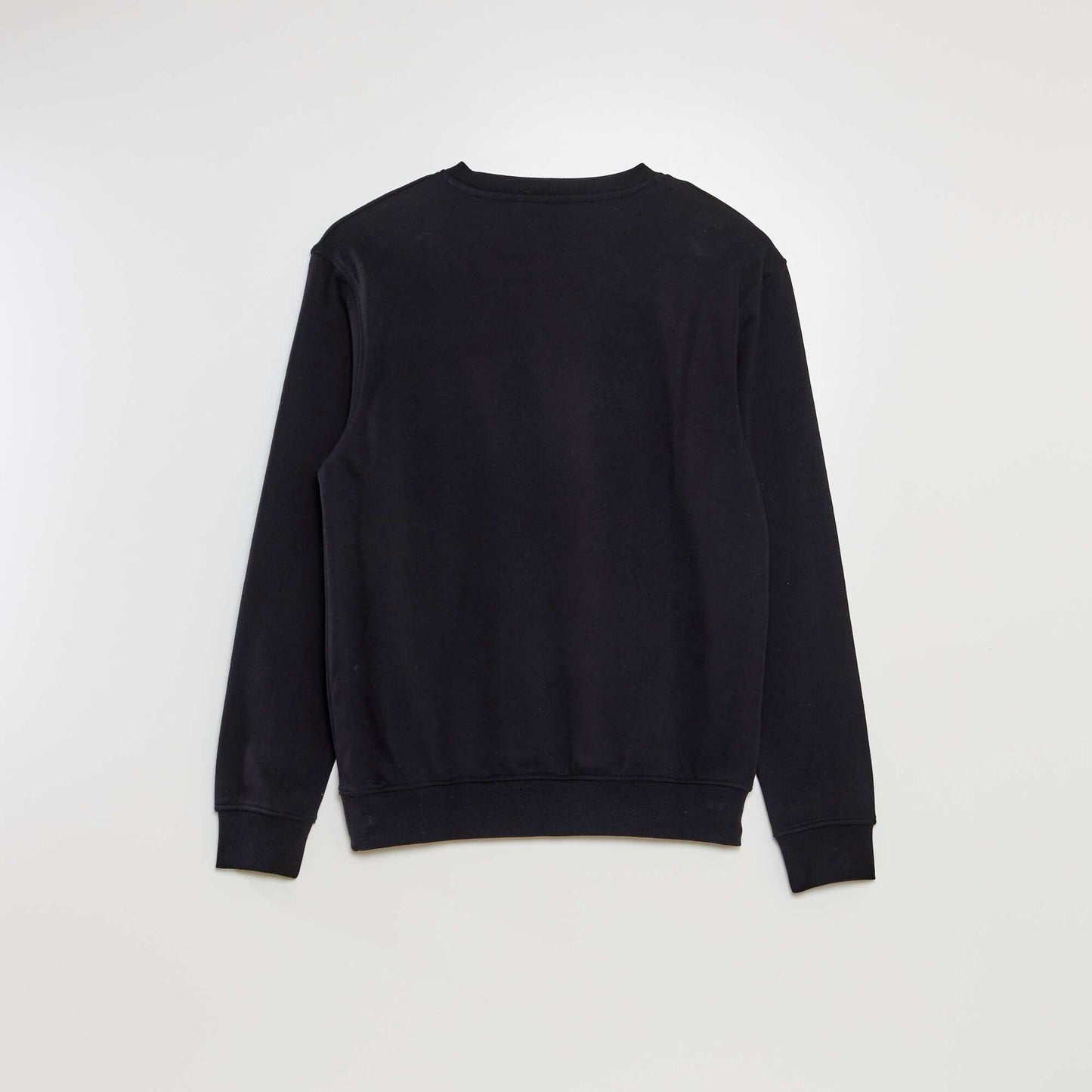 Sweat uni en molleton léger NOIR