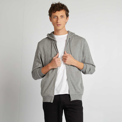 Sweat zippé à capuche GRIS