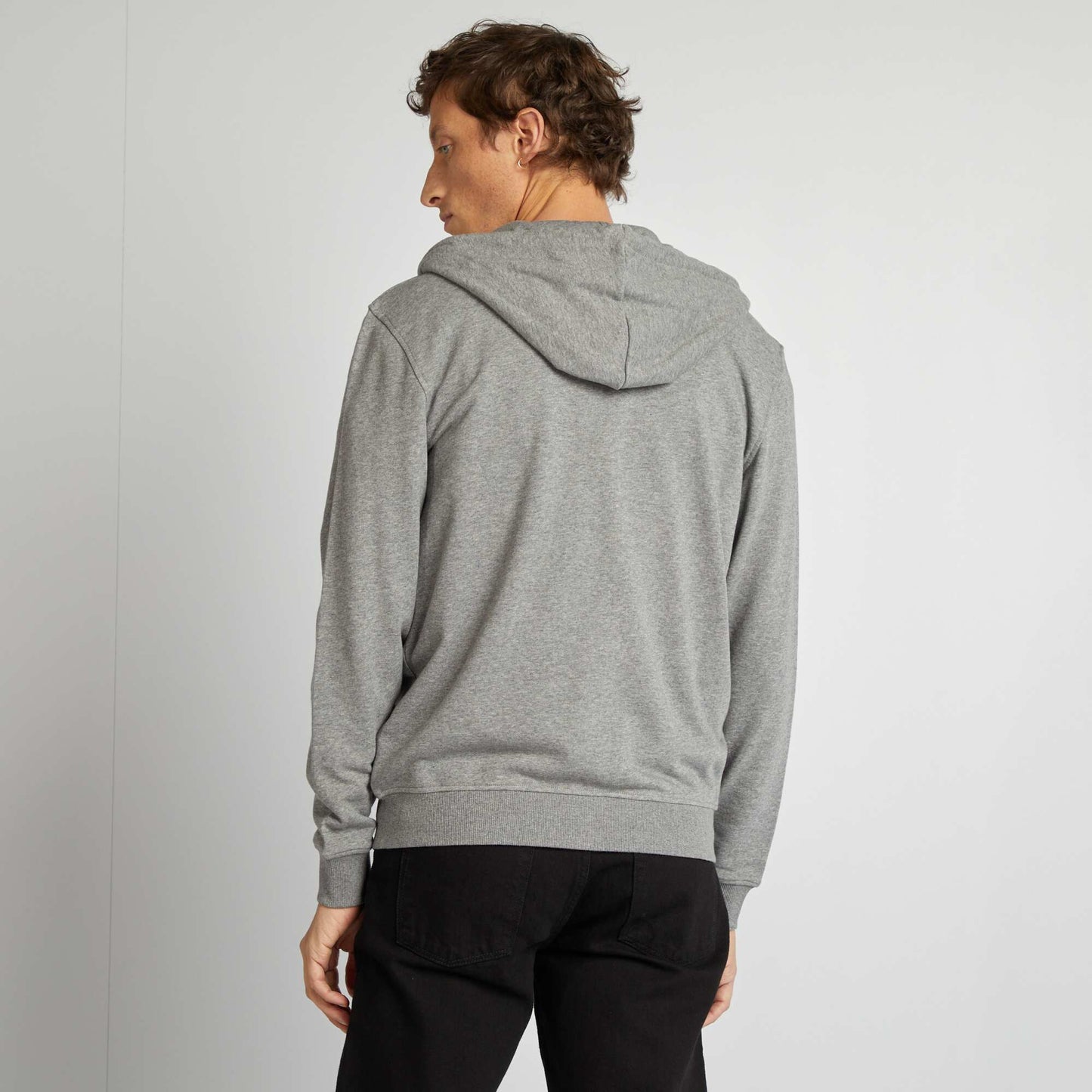 Sweat zippé à capuche GRIS