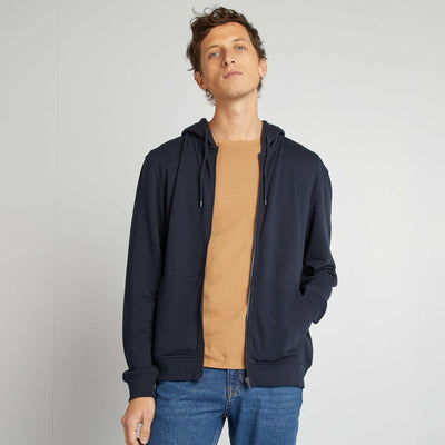 Sweat zippé à capuche BLEU MARINE