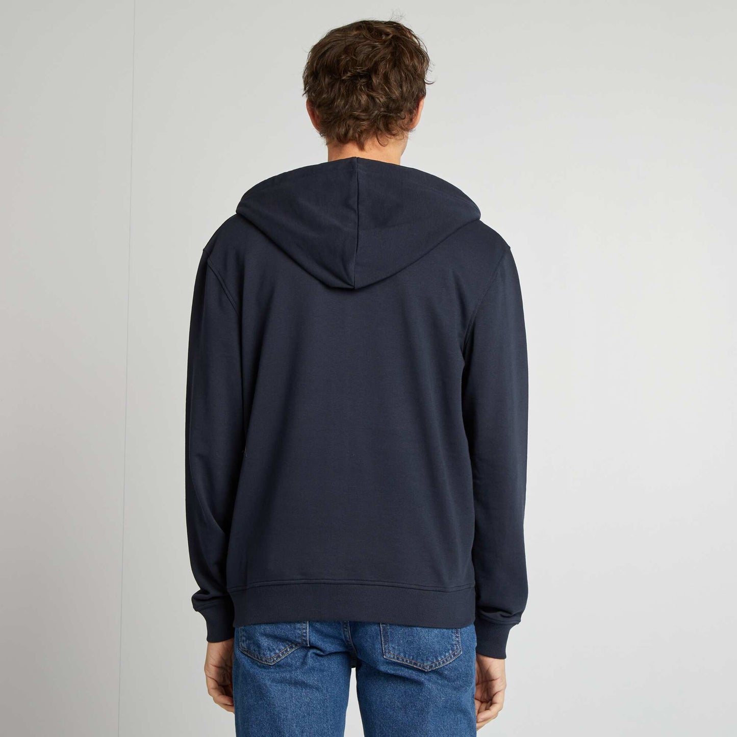 Sweat zippé à capuche BLEU MARINE
