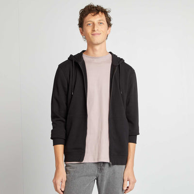 Sweat zippé à capuche NOIR
