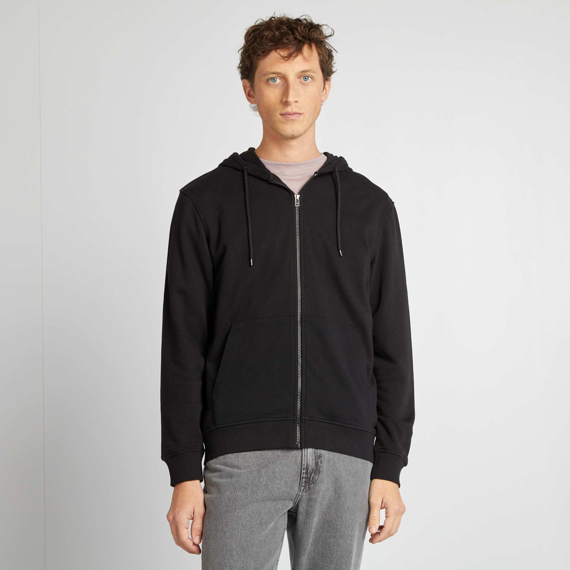 Sweat zippé à capuche NOIR
