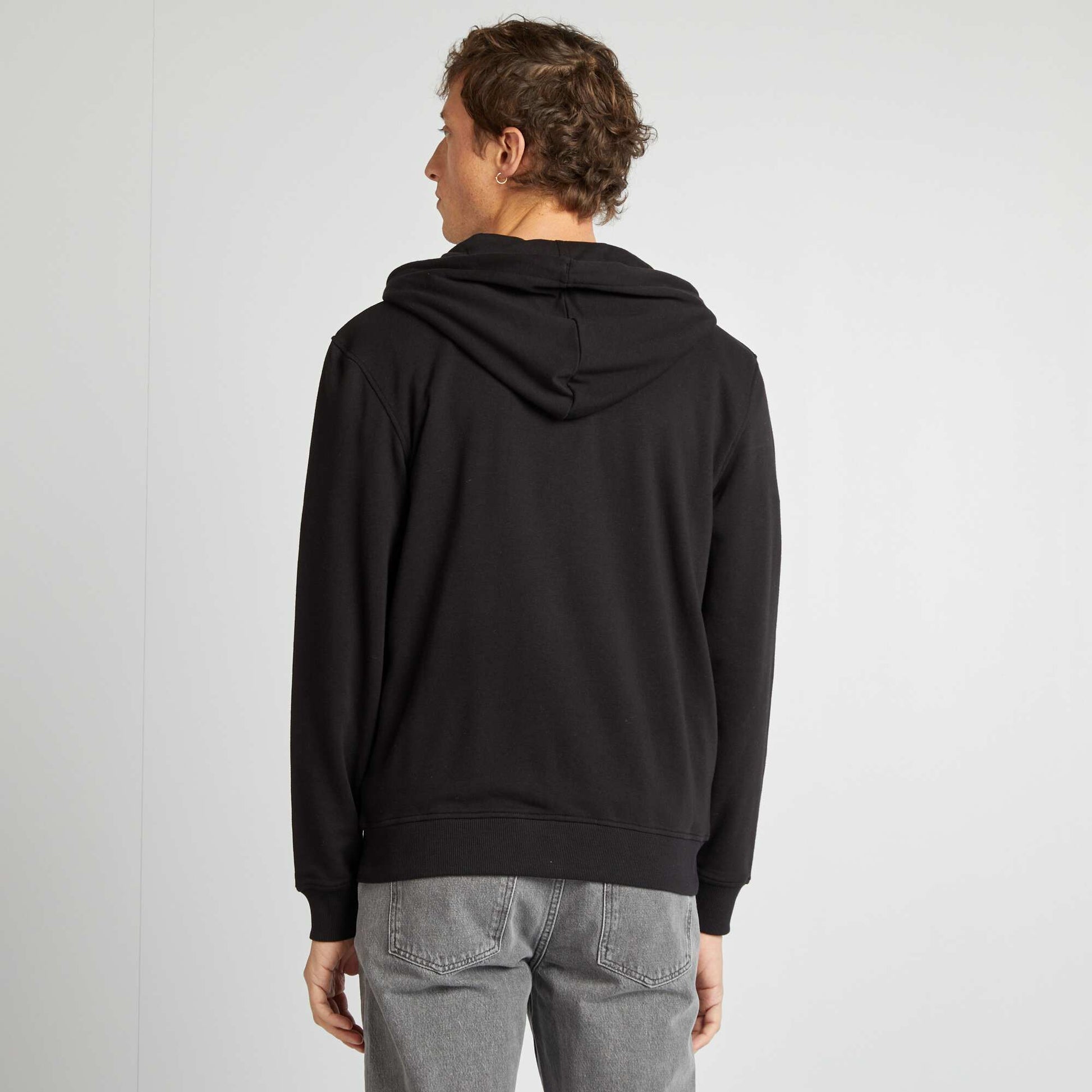 Sweat zippé à capuche NOIR