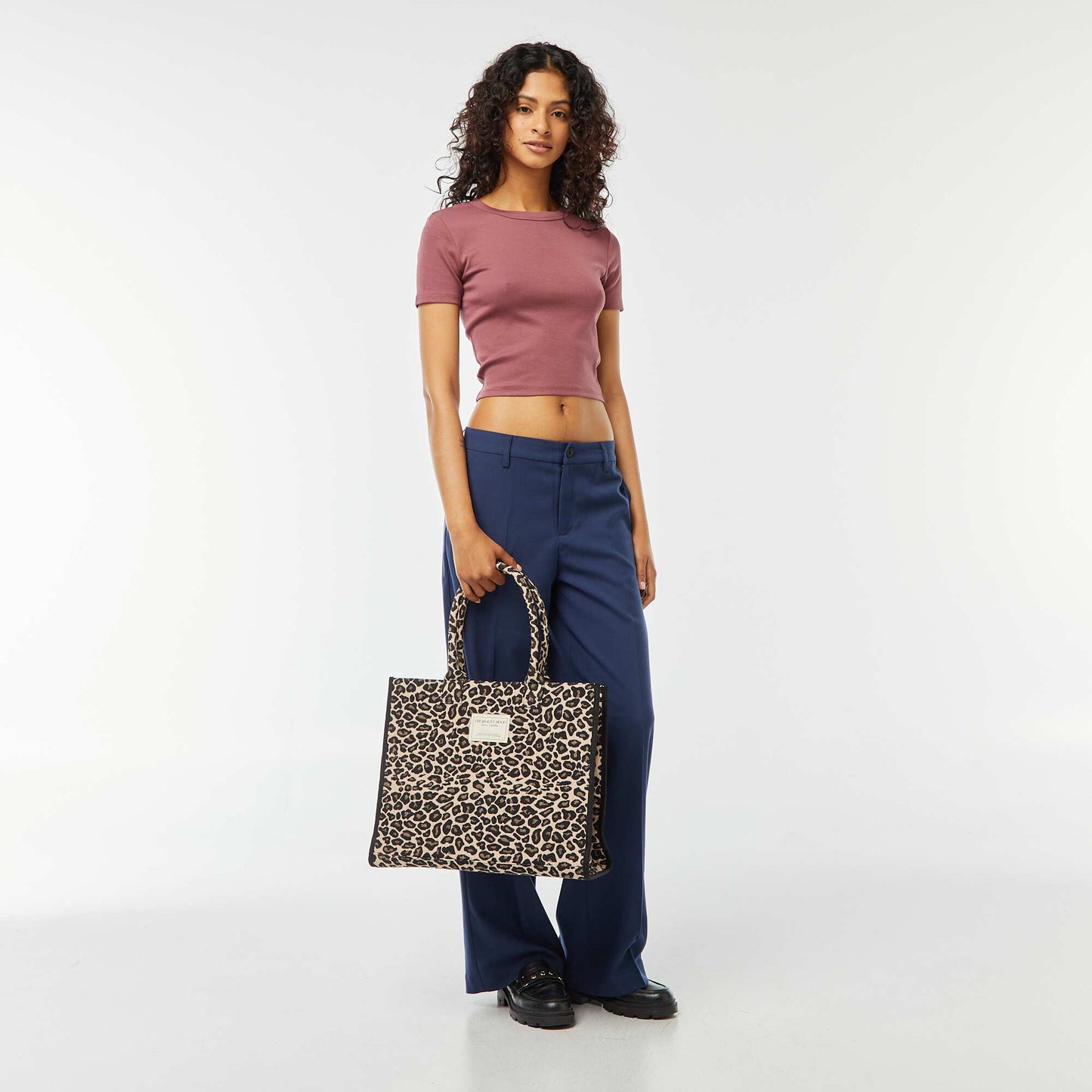 T-shirt cropped manches courtes ROSE