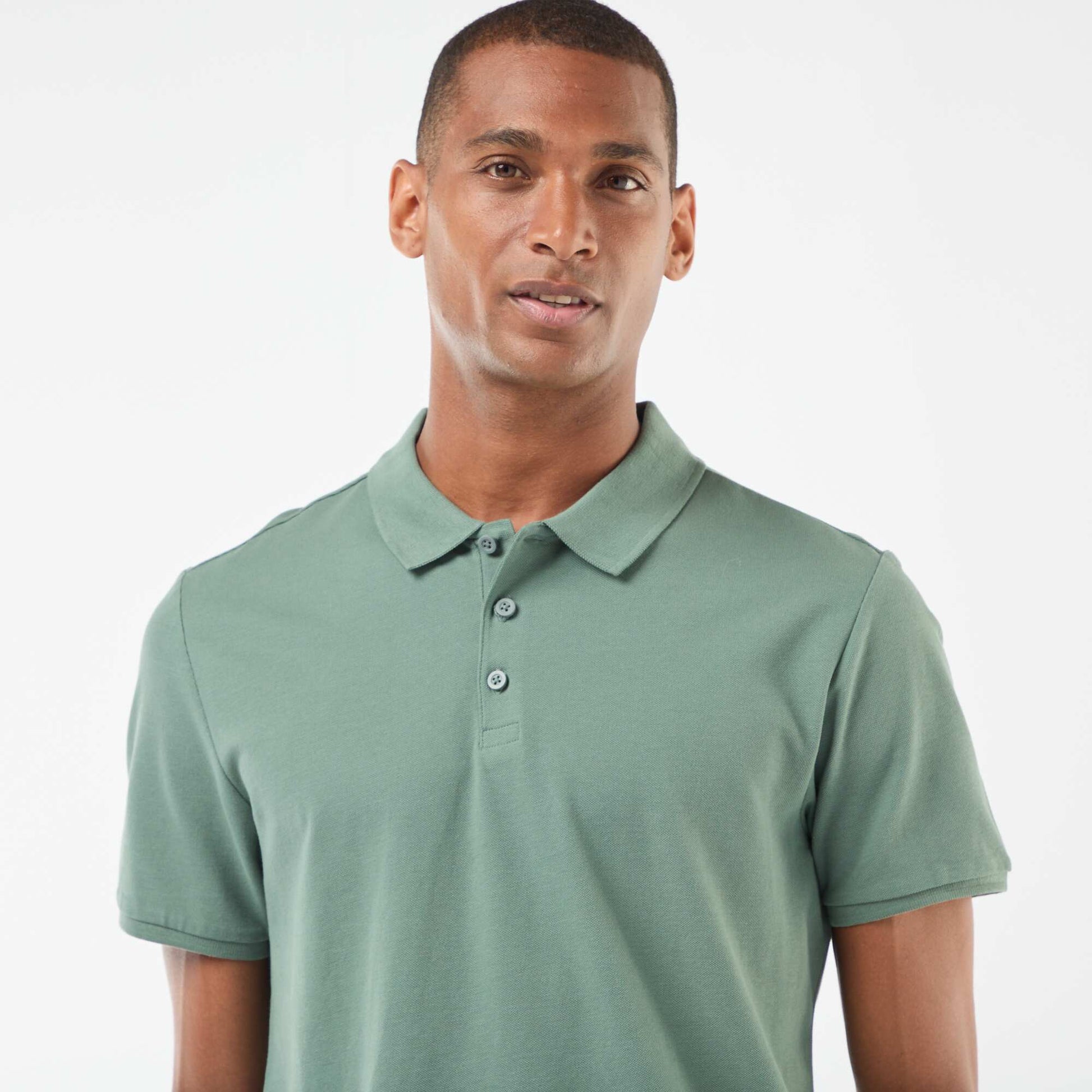Polo en piqué de coton VERT