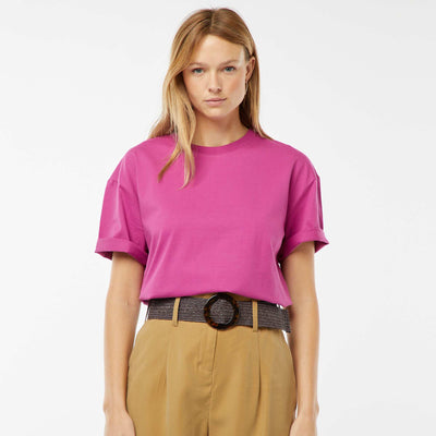 T-shirt oversize à col rond ROSE