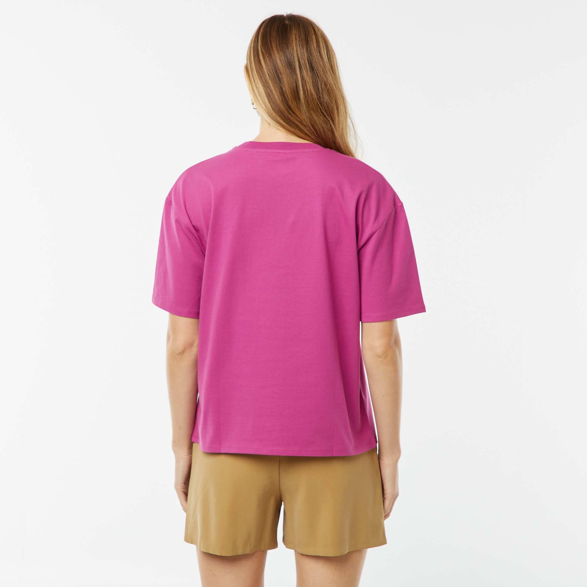 T-shirt oversize à col rond ROSE