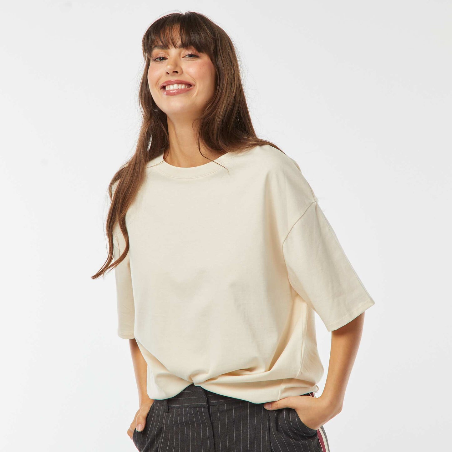 T-shirt oversize à col rond UNDYED