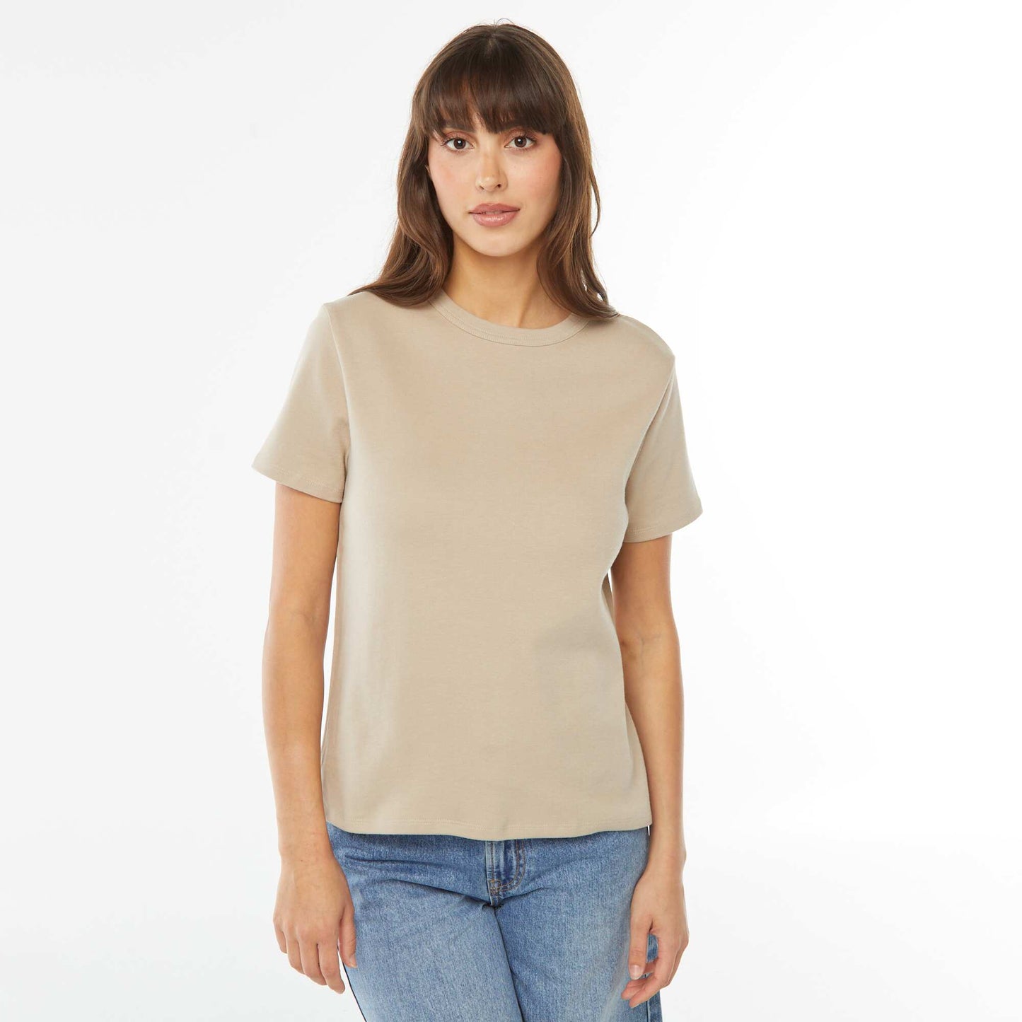 T-shirt en coton épais BEIGE