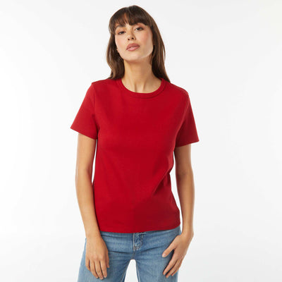 T-shirt en coton épais ROUGE