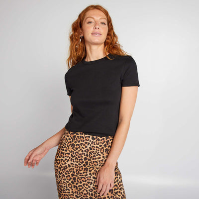 T-shirt en coton épais NOIR