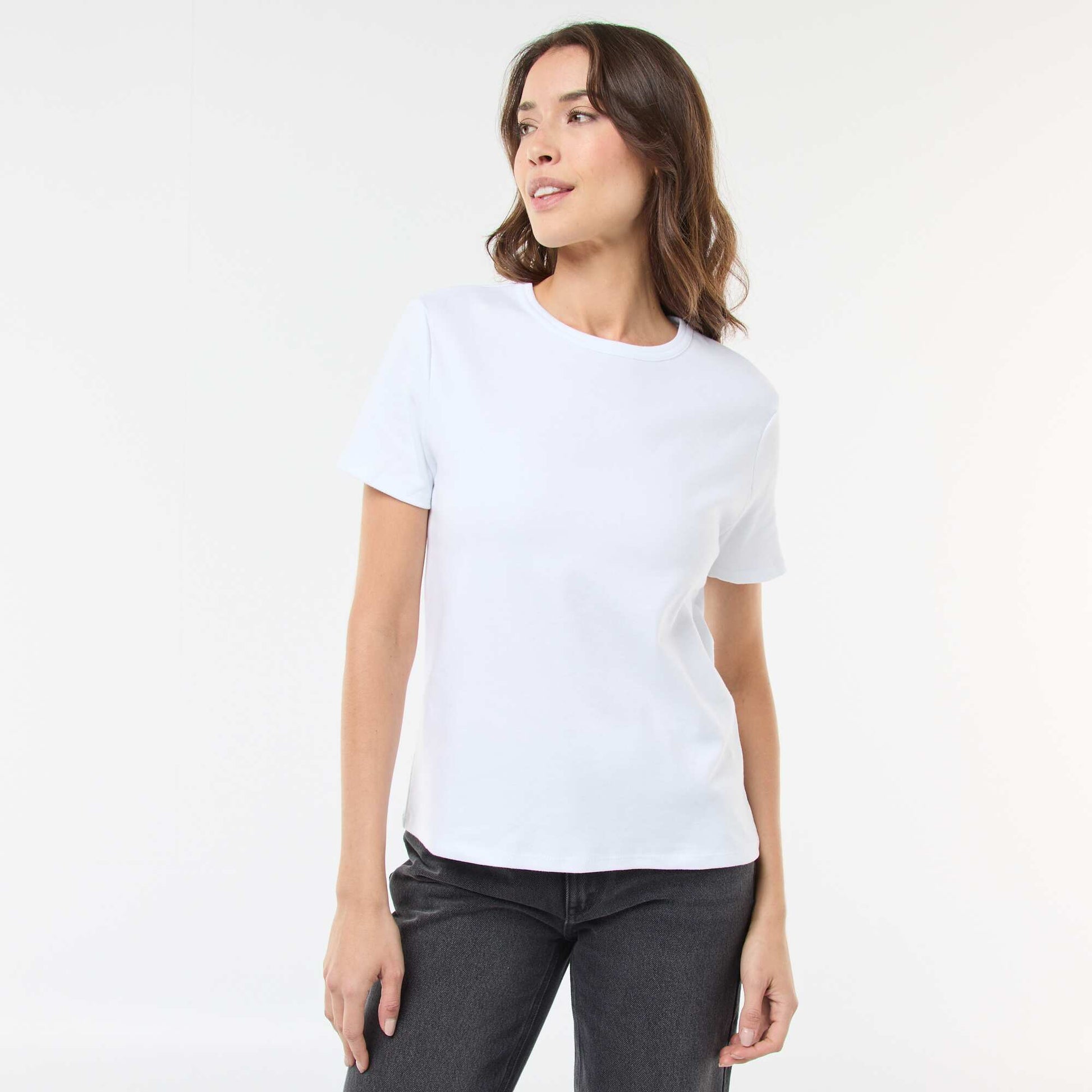 T-shirt en coton épais BLANC