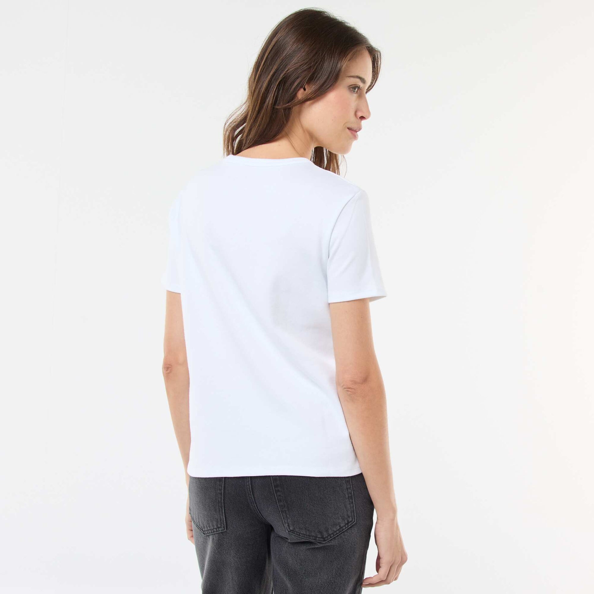 T-shirt en coton épais BLANC