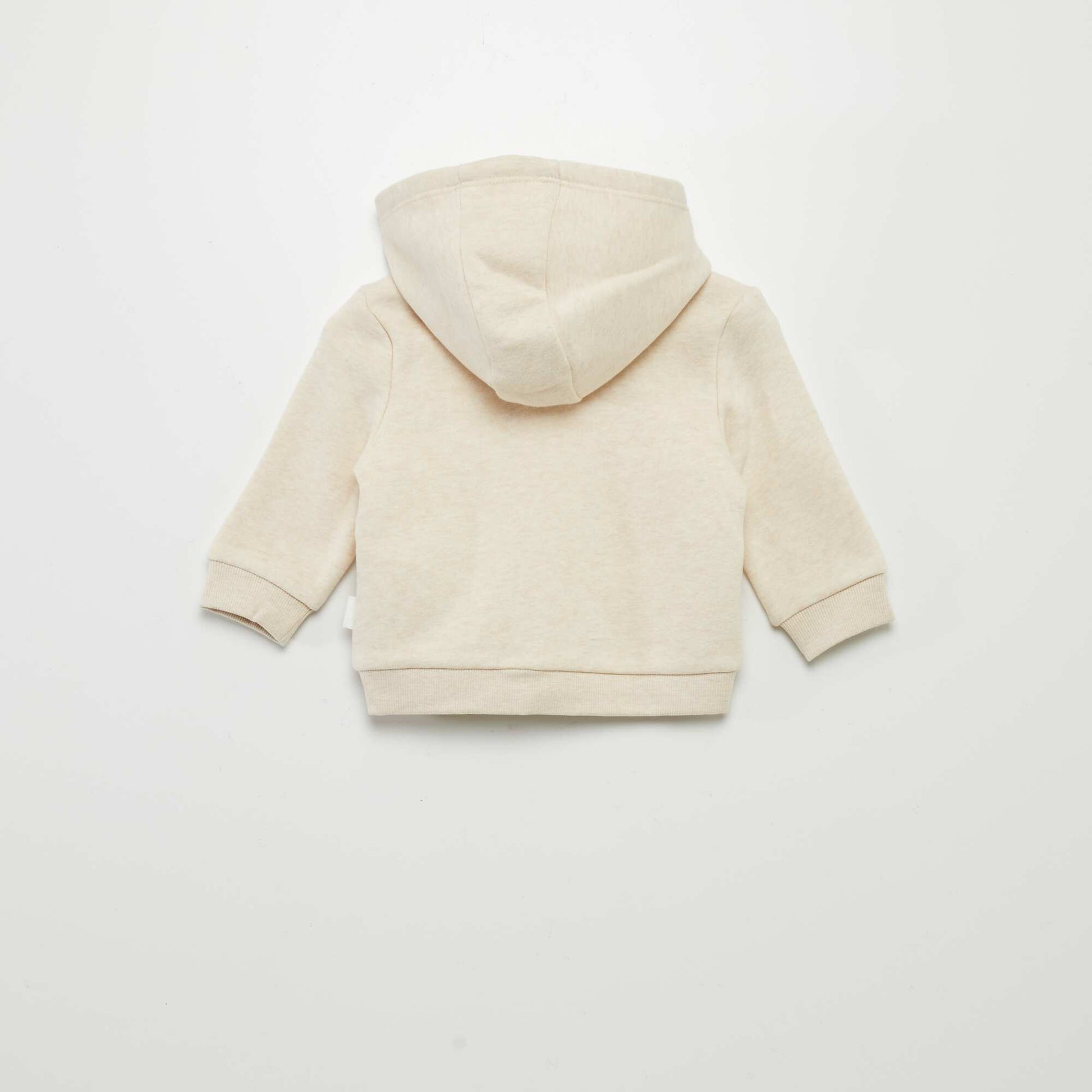 Sweat zippé à capuche ECRU