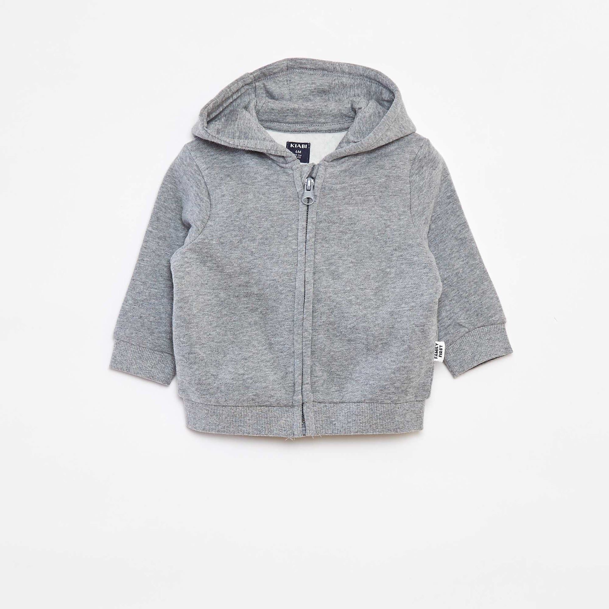 Sweat zippé à capuche GRIS