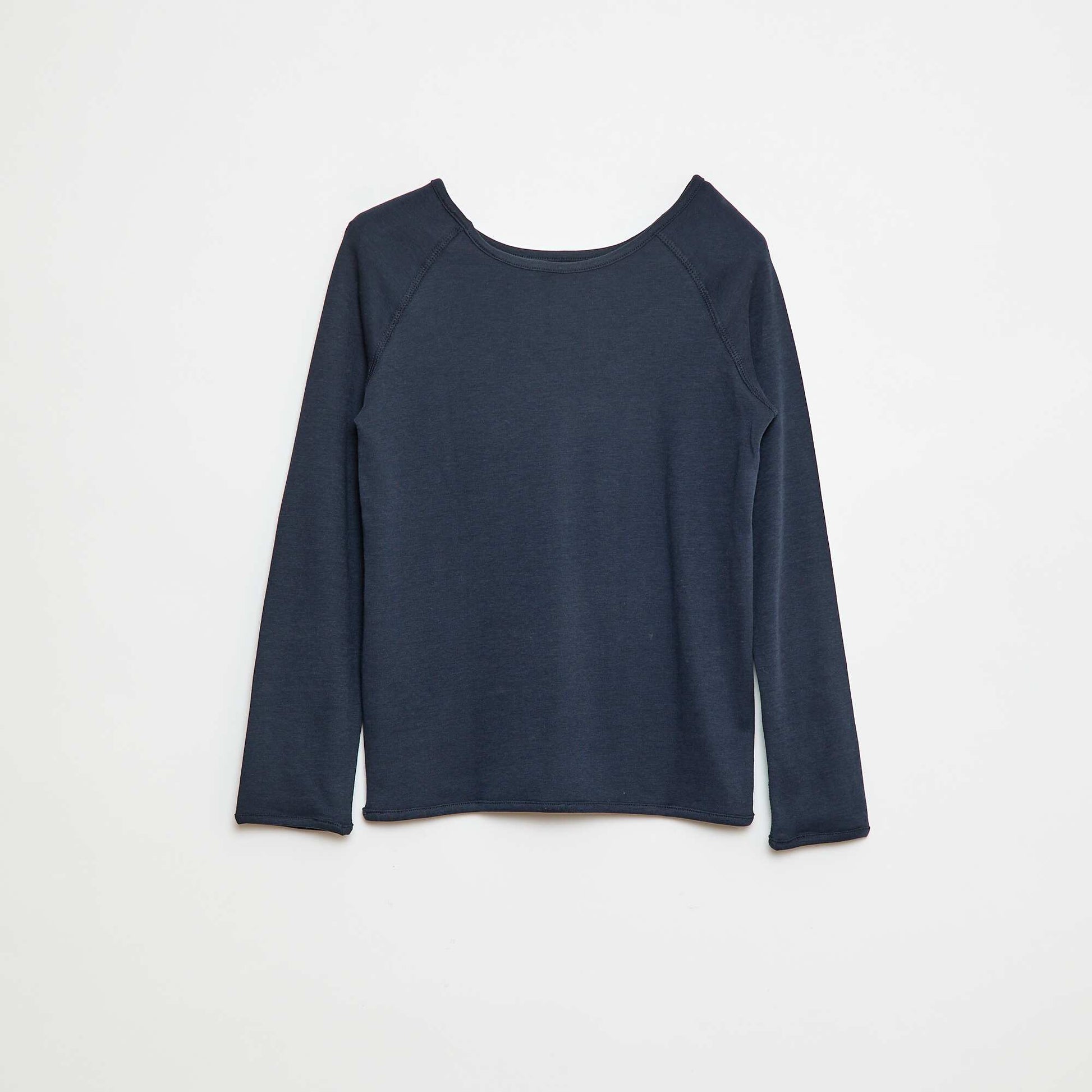 T-shirt uni à manches longues - So Easy BLEU