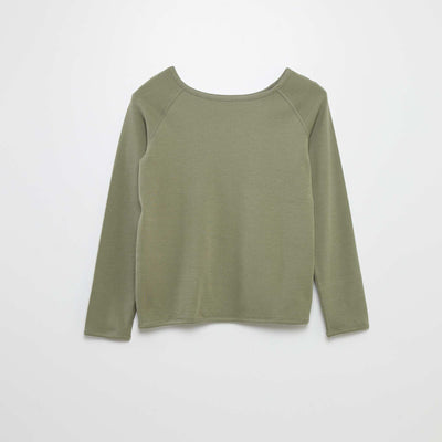 T-shirt uni à manches longues - So Easy VERT