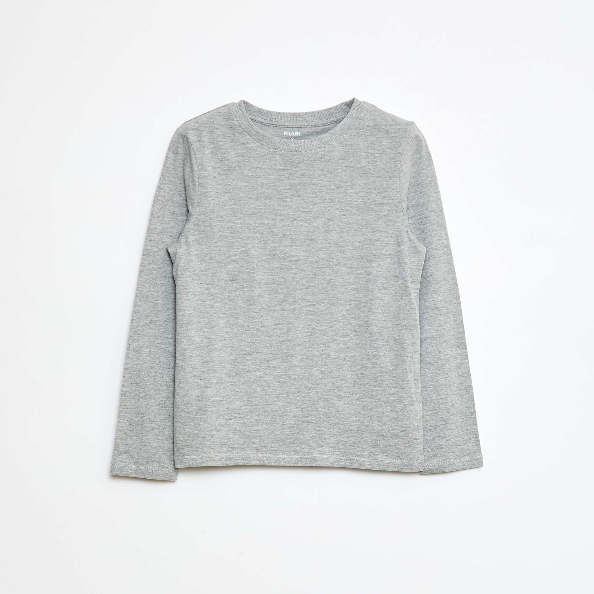 T-shirt basique à manches longues GRIS